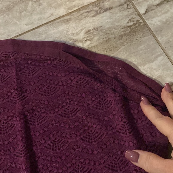 NWOT Colleen Lopez Dark Purple Open Shrug  Open Detail. HSN - Picture 2 of 6